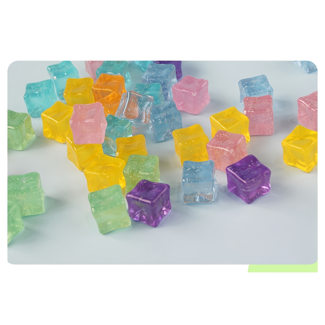 Colored Starry Ice Cubes for Creative Projects