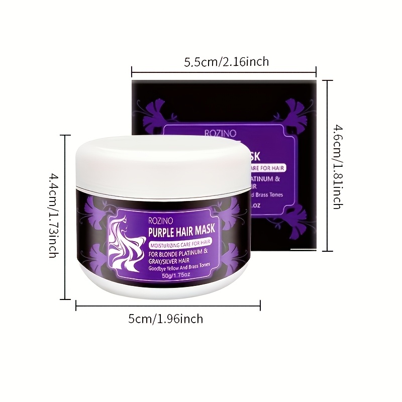 Image of 50g Black Box Purple Hair Mask Cares For And Nourishes Hair, Suitable For Hair Types To , Nourishing, And Moisturizing. A Must-have For Home Use