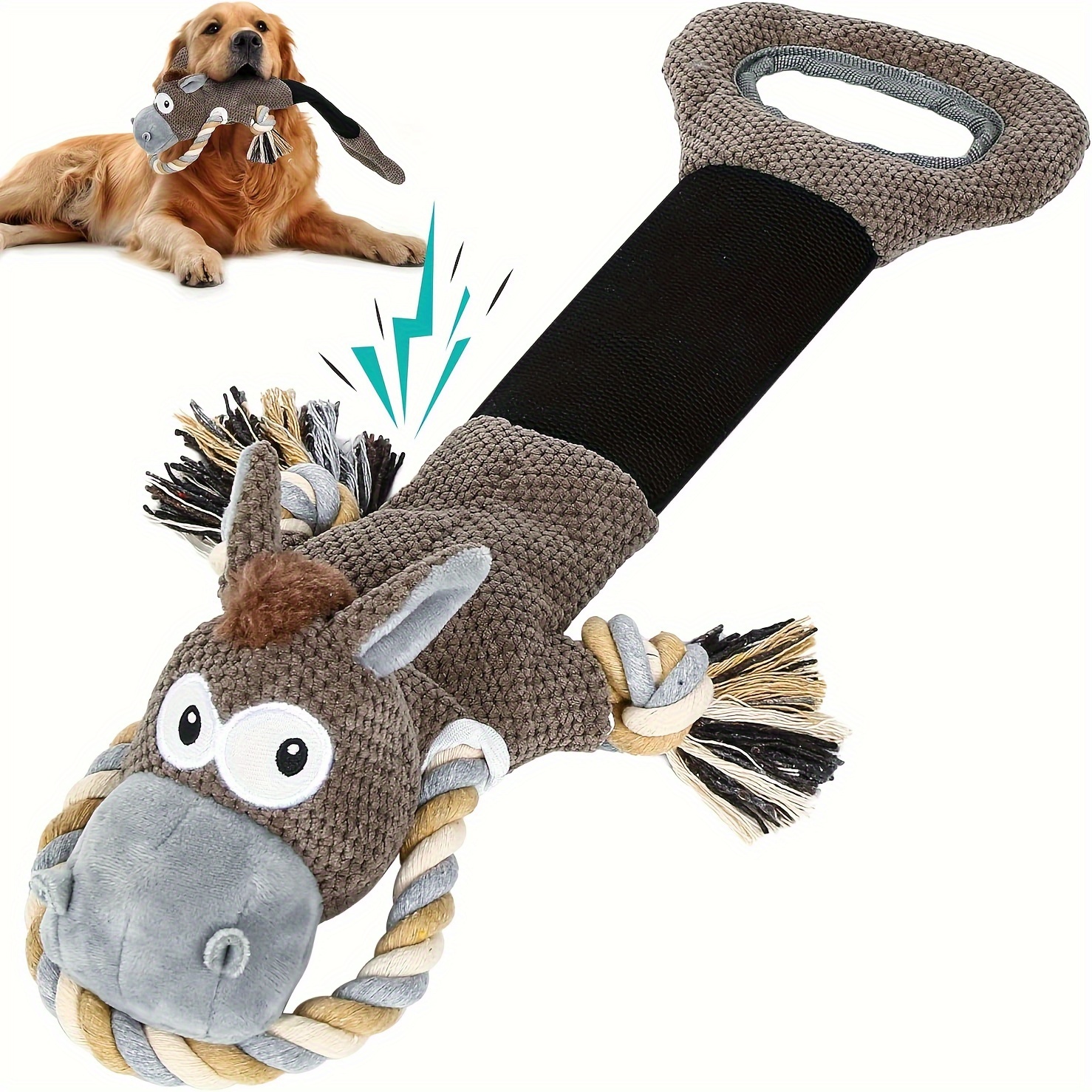 TEMU Dog Toy And - Interactive Tug And Pet Toy For Cleaning, Durability, And Preventing - For Small, , And Breeds