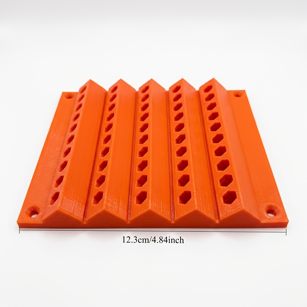 TEMU Support mural de rangement pour embouts, support d'embouts hexagonaux imprimé en 3D pour embouts de 6,3 mm, organisateur d'outils de tournevis