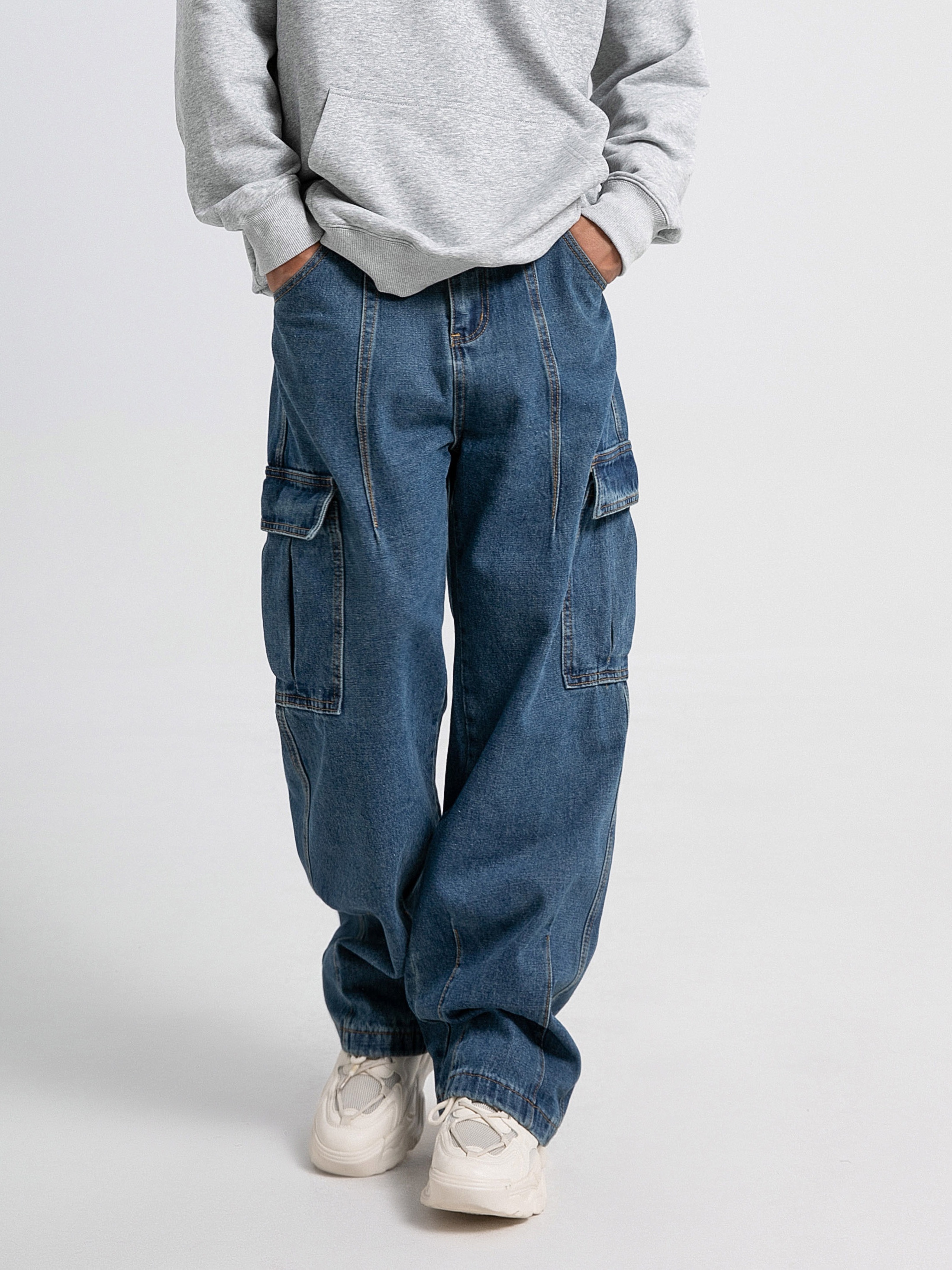 men's workwear jeans hip hop street dance party denim - Temu
