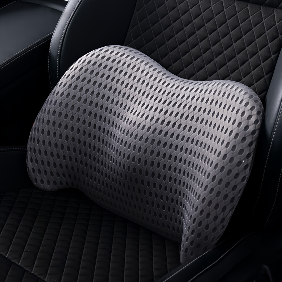 E-shop Ergonomisches 3D-Mesh-Lendenstützkissen für Autositze - Passform, Lycra-Material, Verbessert den Fahrkomfort