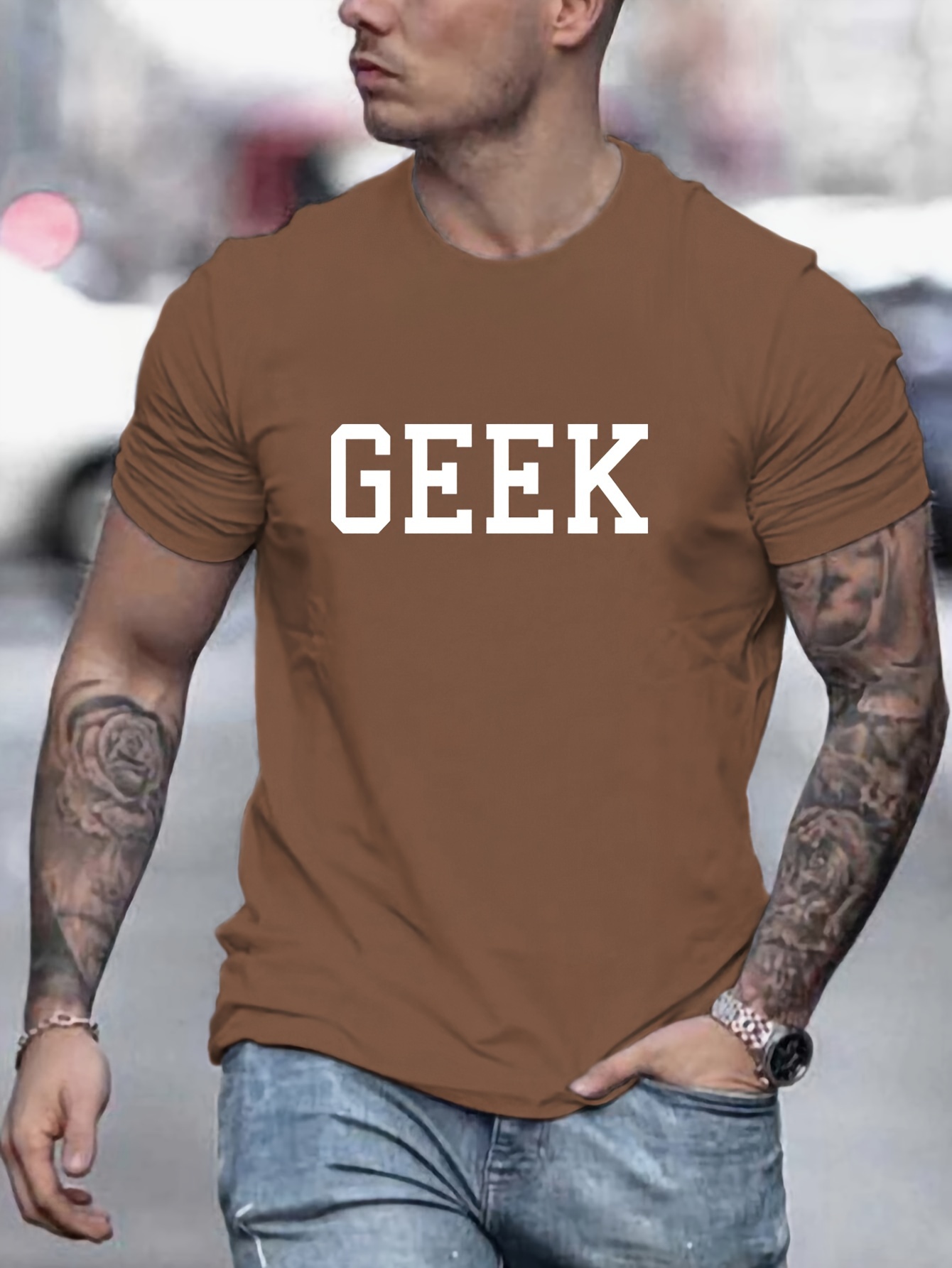 camiseta casual hombre ceektee estampado geek Temu Peru - Main Image