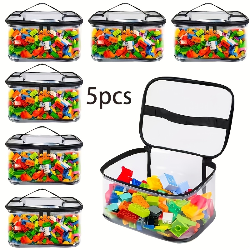 E-shop 5-teiliges Set Klassischer Stil – Transparente Spielzeug-Aufbewahrungsbeutel – Organizer- für Wäsche oder Reisen – Platzsparende tragbare Lösung