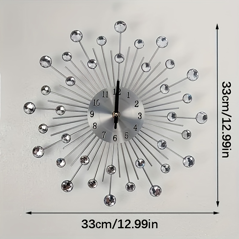TEMU Holdfiturn Wall Clocks Modern Wall Clock Flower Wall Clock Clock 45cm For Living Room Bedroom Home Wall Art Decoration
