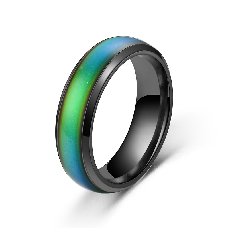 4pcs Temperature Sensitive Waterproof Color Changing Rings Set