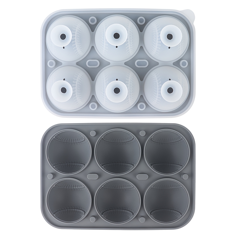 Baseball Sphere Ice Cube Mold 3D Large Baseball Silicone Mold