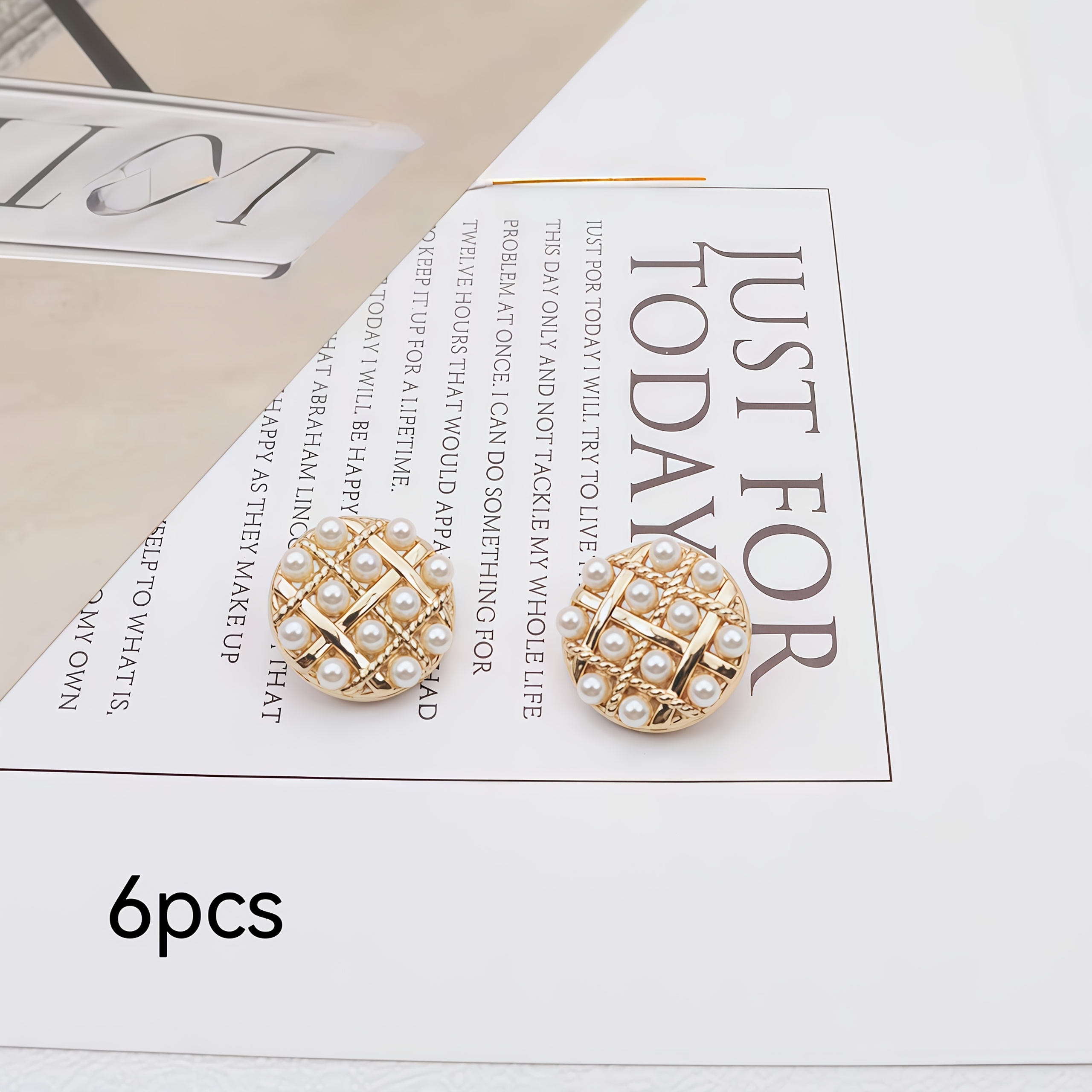 Image of 6pcs Golden Metal 12mm/20mm - Diy Sewing & Craft Supplies For Shirts, Dresses, Coats, And More