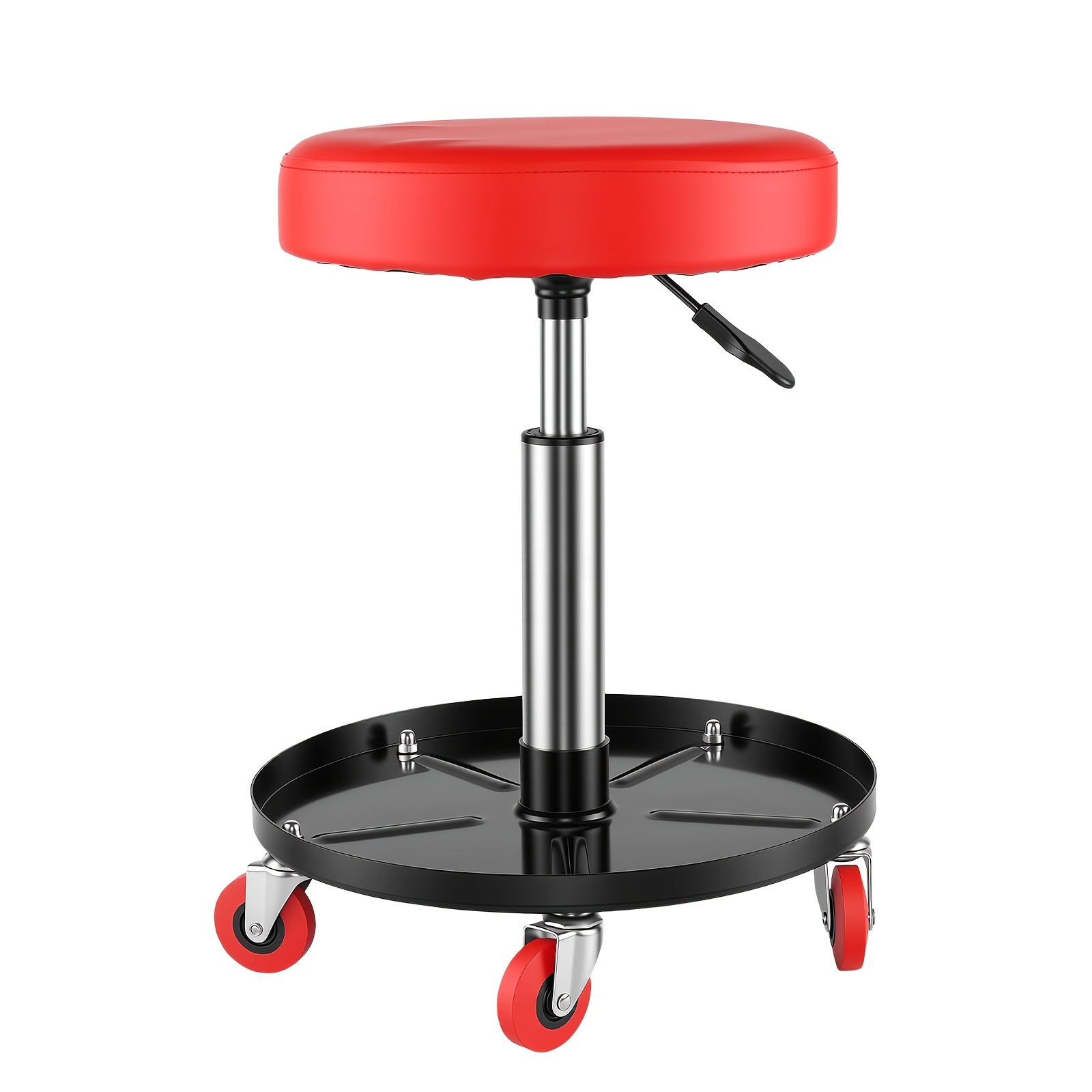 TEMU Automotive Repair Lift Rotating Work Stool With Tool Tray, 44-59.5cm Adjustable Height, 135 Kg Load Capacity, For Automotive Repair/ Workshop/