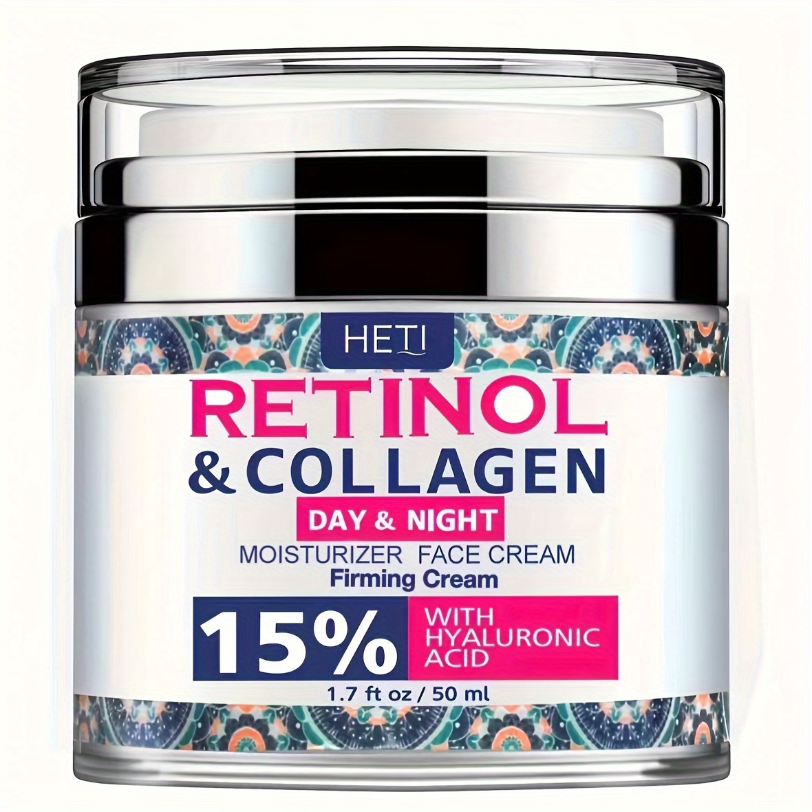 

50g Retinol & Collagen Cream With Vitamin E, Hyaluronic Acid, For Face, Firming And Moisturizing Day And Night Cream Available For Men And Women