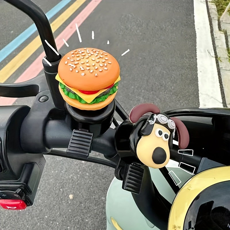 

Bike Bell, Cute Burger Bicycle Bell Loud Crisp Bell, Hamburger Cycling Bell Bike Handlebar Bell