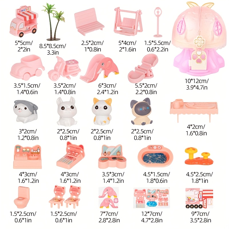 Image of Cat Toys For Cat Figures Playset Toy Interactive Kitten Set Realistic Cats For Girls Boys Age 3 4 5 6+ Birthday Gift, Perfect For Winter, New Year