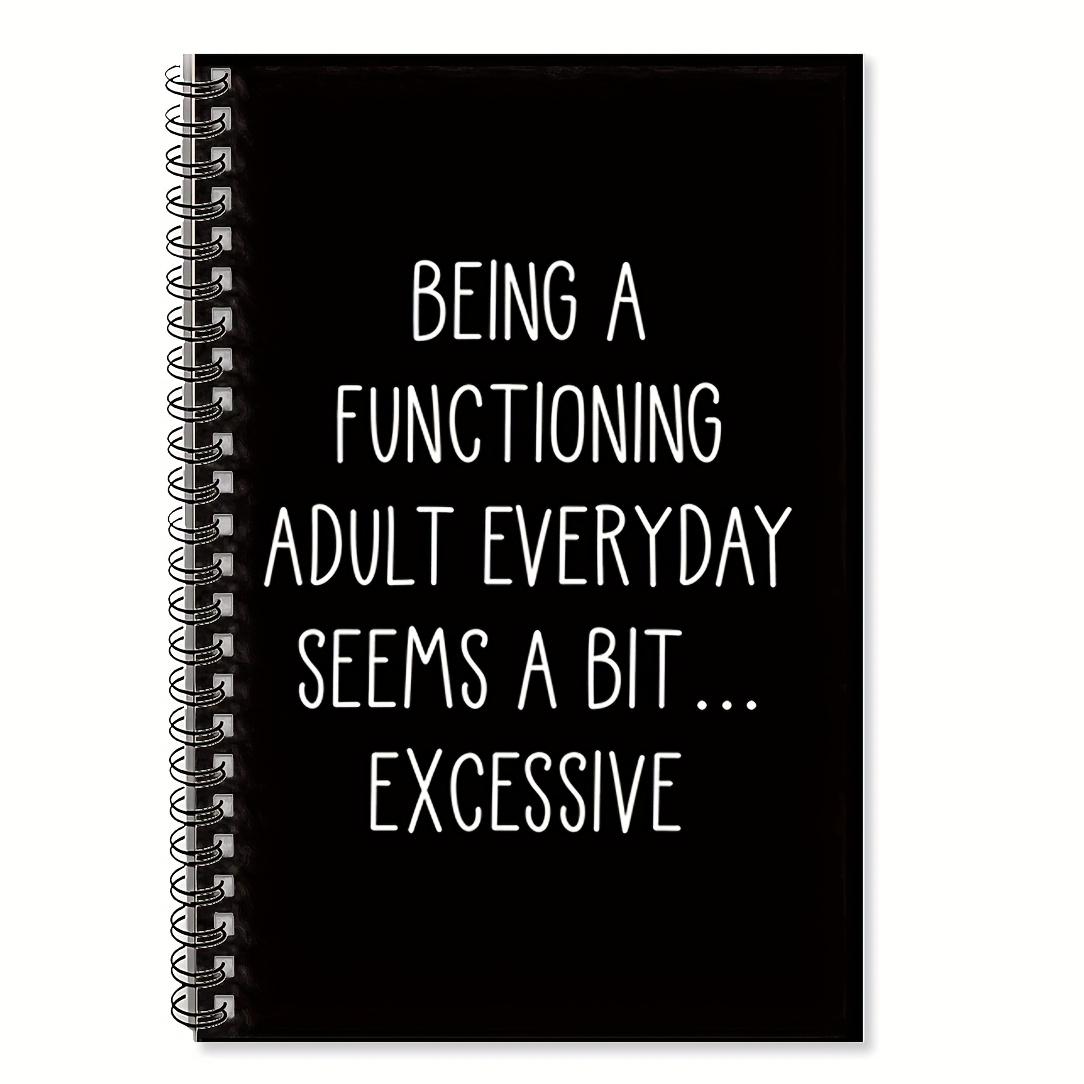 TEMU 1pc Humorous Daily Planner Notepad With Funny Quotes - 100 Pages, 21.01x14.0cm, Bohemian Style Mixed Colors, High-quality , Study, Work - Fun