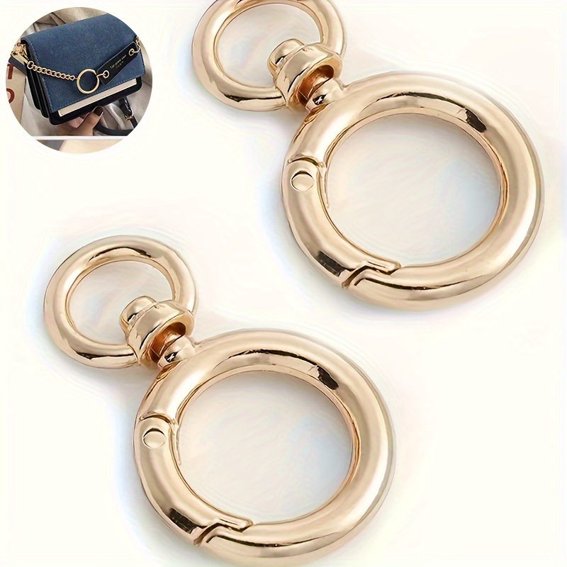 

4pcs Multifunctional Solid Color Metal Bag Ring, Detachable Replacement Travel Accessories For Bags