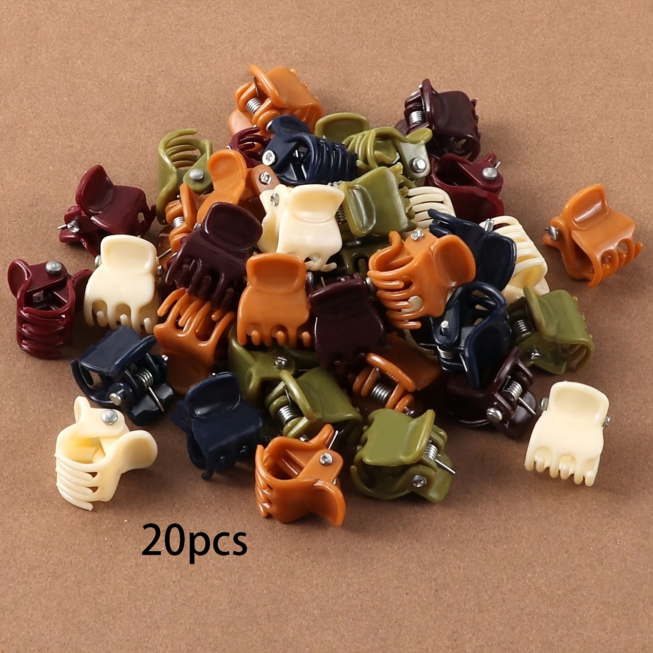 TEMU 20pcs Vintage Morandi Hair Claw Clips, Small Side Clips For Women's Bangs, Everyday Use, Simple And Versatile Small Hair Clips, Recommended As A