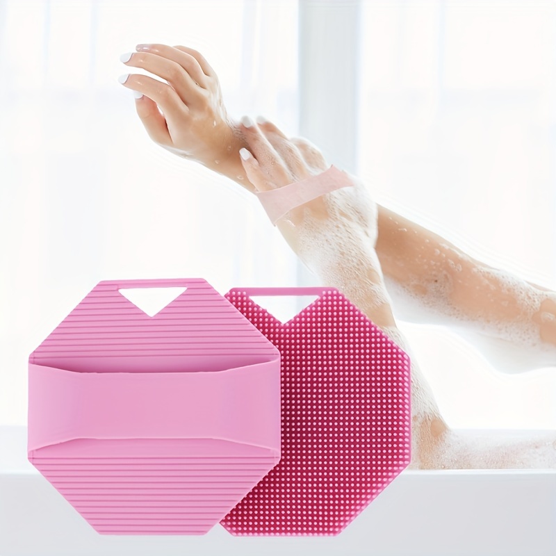 TEMU 1pc Soft Anti- Body Scrubber Shower Brush - Gentle Exfoliating Bath Brush For Deep Cleansing, No Battery Needed, Durable & Easy To Clean, Ideal