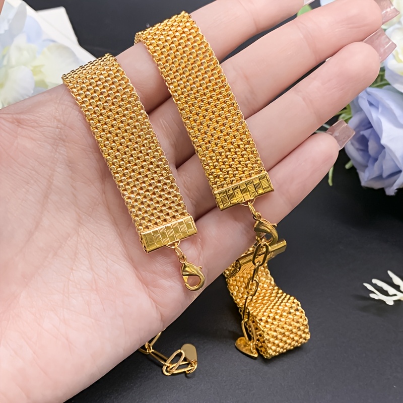 Vintage Jewelry Set for Women, 18K Golden Plated Iron