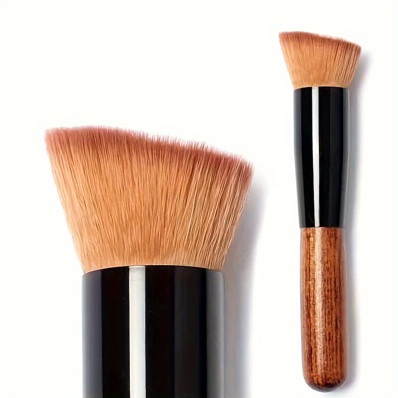Slanted Head Foundation Brush Concave Foundation Brush Flat Temu