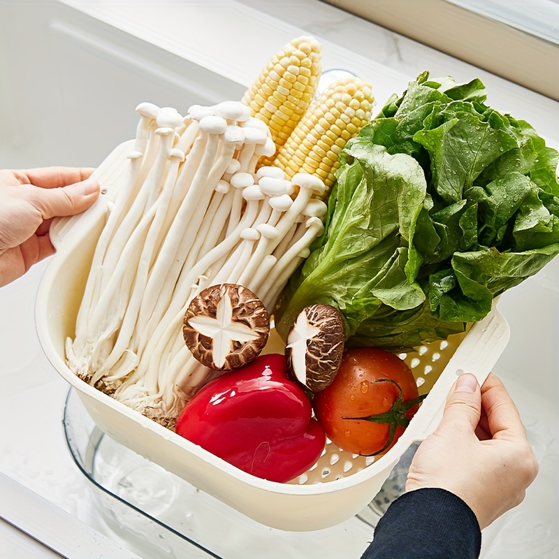 3pcs fruit and vegetable drain basket set suitable for storing and washing fruits and vegetables Product details 4