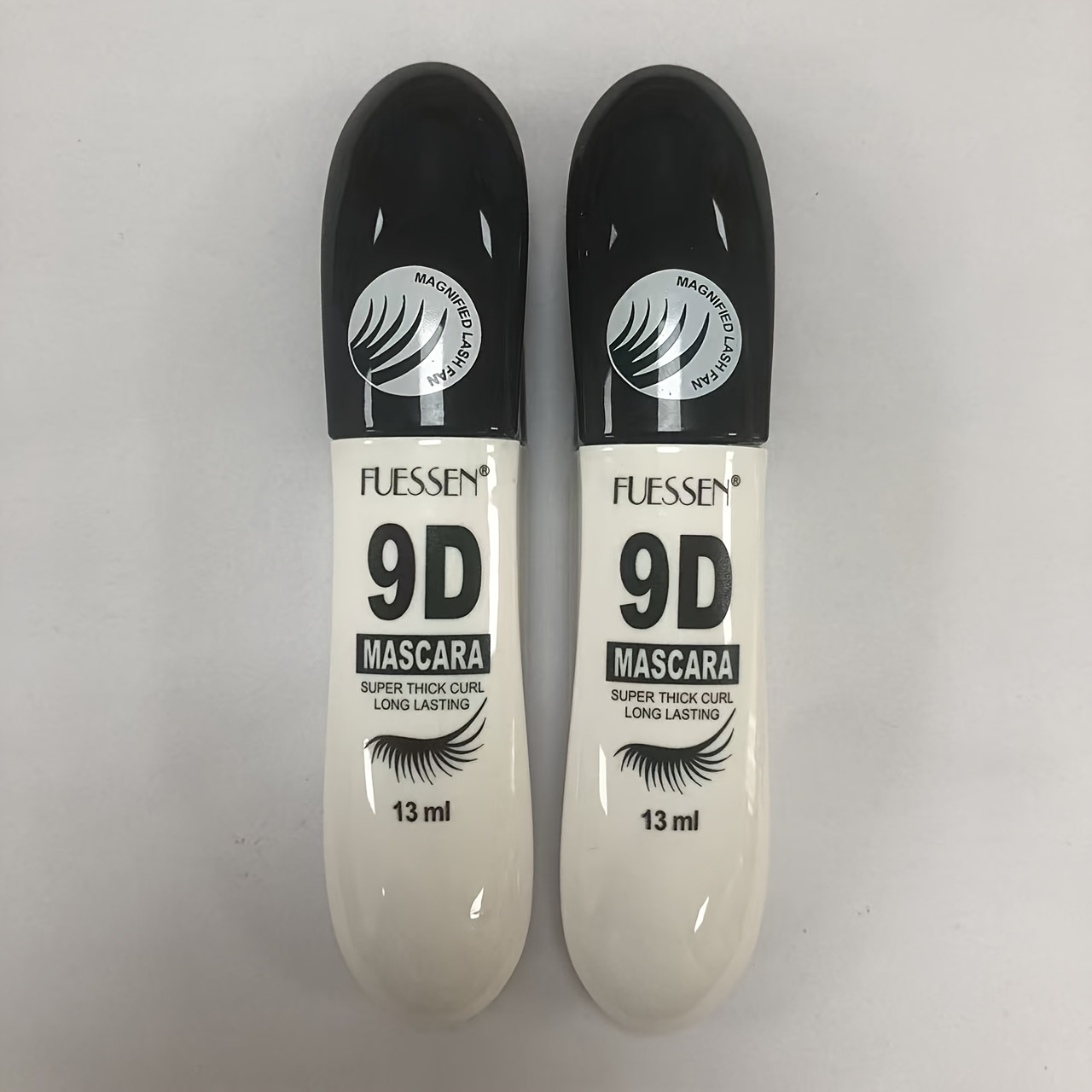 Image of 2pcs, 7d Mascara Black And White Tube Waterproof Thick Extra Long Curling Mascara Sweat Proof Long- Smudge Proof Extremely Slim And Long Eyelash Base Mascara For Valentine's Day