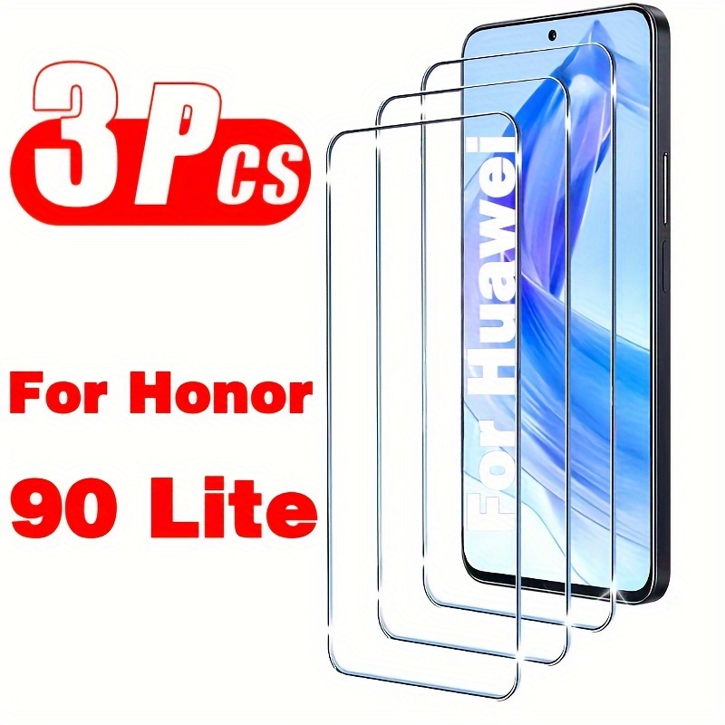 

Protecteur d'écran en verre trempé brillant 3-Pack pour Honor 90 Lite, film de protection anti-rayures