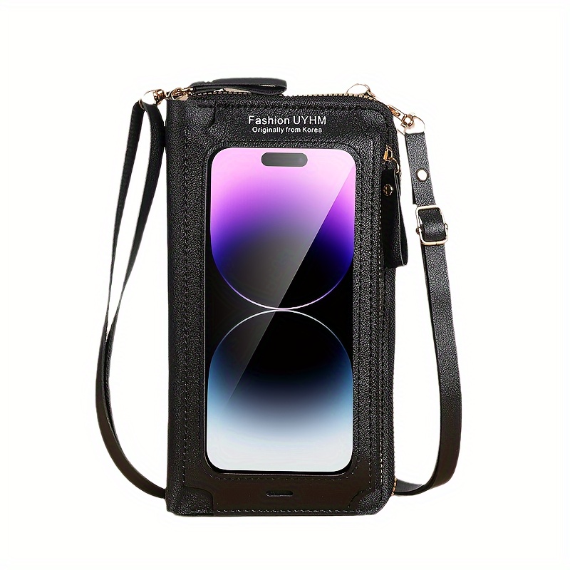 Touch screen Mobile Phone Bag Mini Pu Leather Crossbody Bag Temu