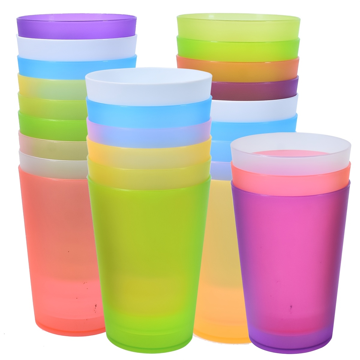 Juego De Vasos Reutilizables Transparentes Para Beber Agua