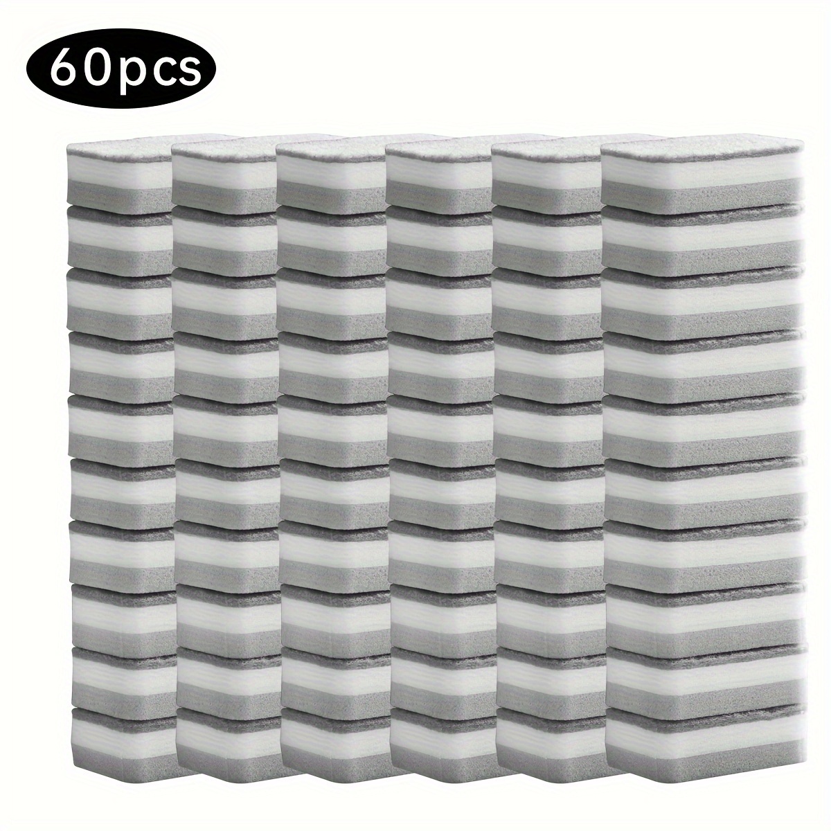 50 60pcs multifunctional cleaning sponge double sided scouring pad for household cleaning dishwashing sponge   sponge durable non scratch sponge wipe super absorbent cleaning supplies cleaning tool