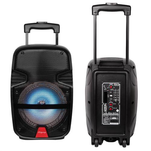 8 3000w portable wireless karaoke speaker battery powered 2400mah indoor outdoor speaker system with fm tf aux usb wired microphone and remote control