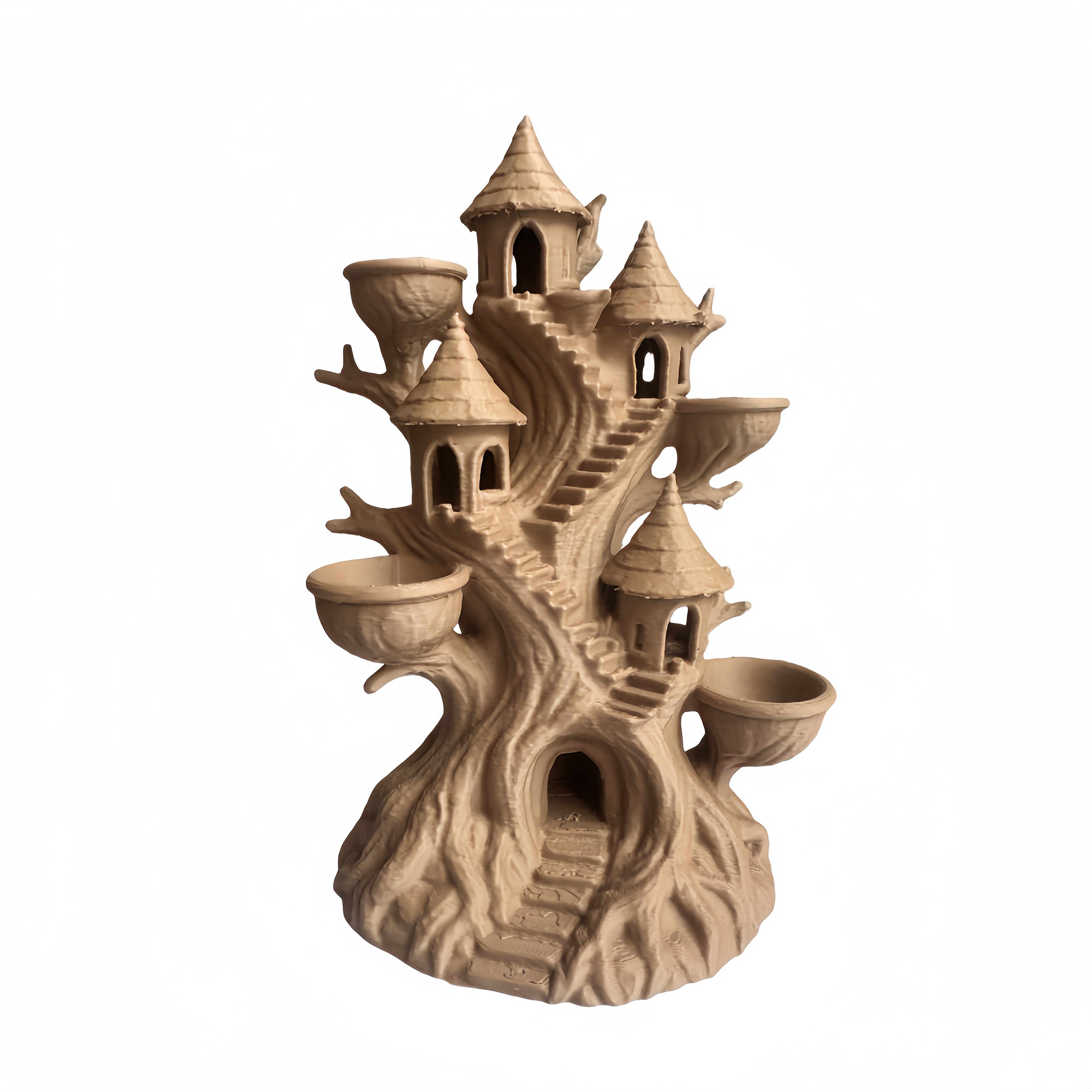 Ancient Treehouse Tabletop Rpg Ruin Model - Dnd Compatible Suitable For Ttrpg, Plastic Miniature Terrain Board Game Accessory With -themed Design For Tabletop Decor, Gift For & Collectors
