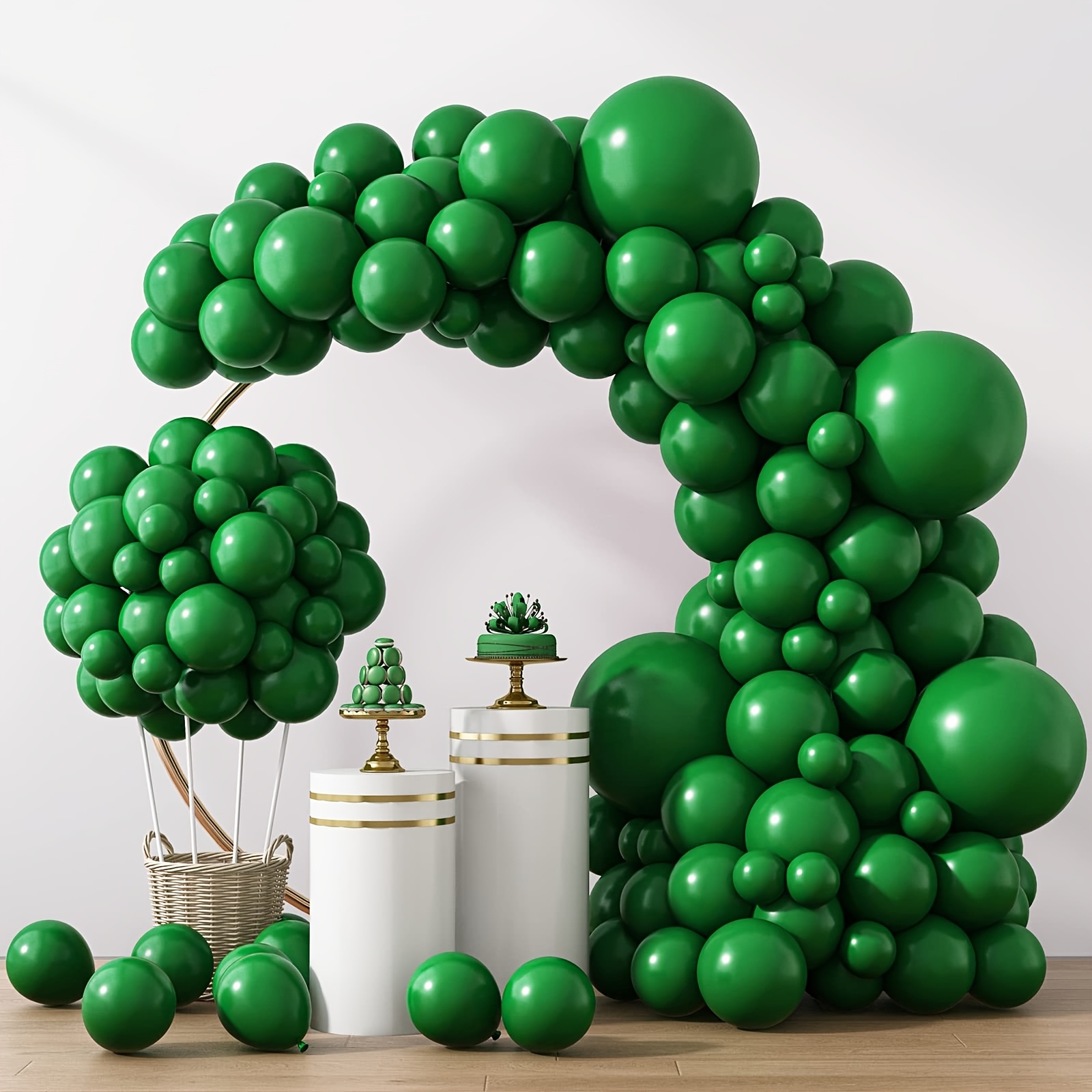 Riesige Grüne Nummer '16' Folienballons - Set Mit 1 Und 6, Für Helium Oder Luft, Selbstschließendes Ventil