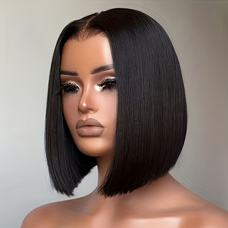 A 30cm Women's Short Bob Wig, Made of Heat-resistant Synthetic Fiber, Featuring a Middle-part Styling Design for a Natural Look. Easy to Maintain and Style, Suitable for Women of All Ethnicities. Ideal for Parties, Daily Wear, Cosplay, and Music