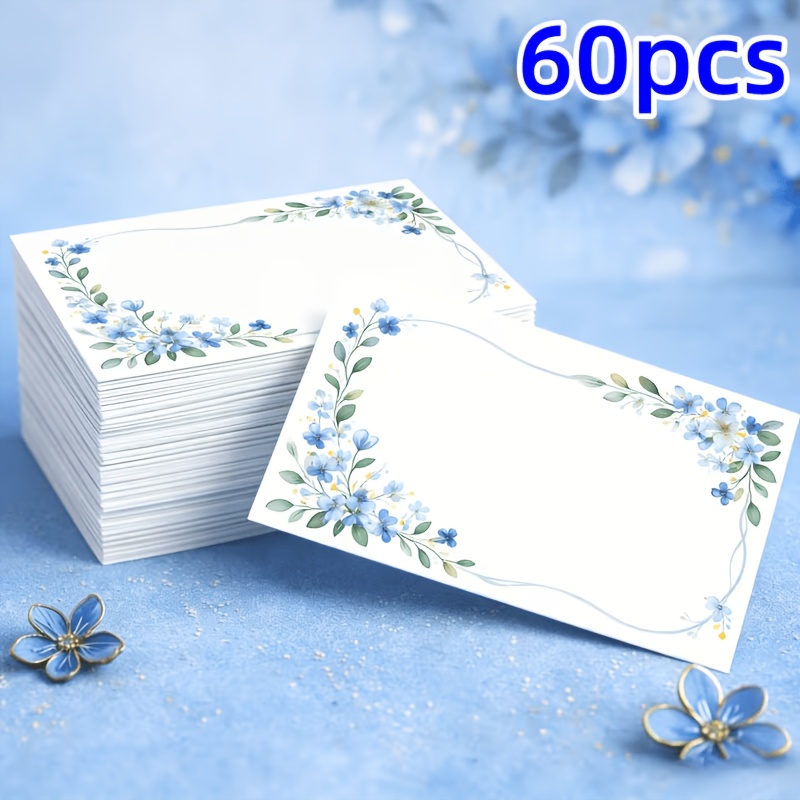 TEMU 60 Floral Blank Message Cards, Wedding/birthday/party Thank You Cards, Blank Cards, Thank You Cards, Blank Greeting Cards, Cards, Pocket Cards,