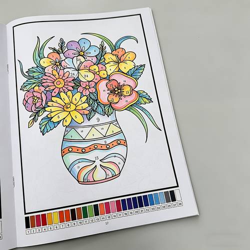 libro para colorear por números de 32 páginas para , páginas para colorear de seguimiento con temática de mandalas y flores, cuaderno de actividades relajante y ansiolítico, diseños relajantes para colorear por números para y adolescentes