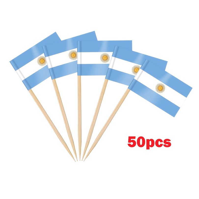 TEMU 50-pack Of Mini Toothpick Flags Used As Buffet Labels, Cheese Labels, Bbq Pizza Appetizer Toothpick Flags, And For , Birthday Party Decorations,