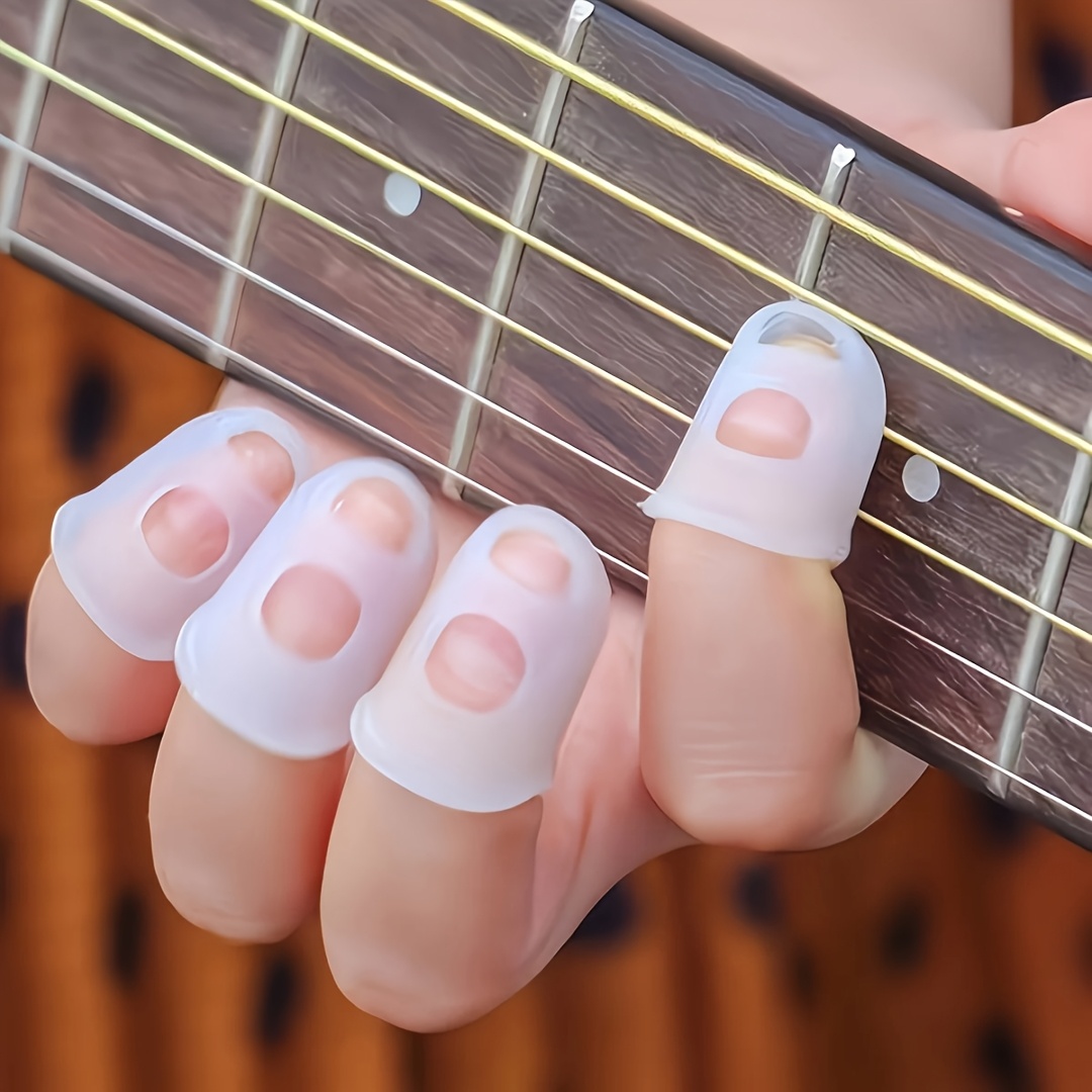 8pcs Guitar Finger Protectors, Designed For Beginners, Comfortable Finger Protection, Ideal For Guitar Practice