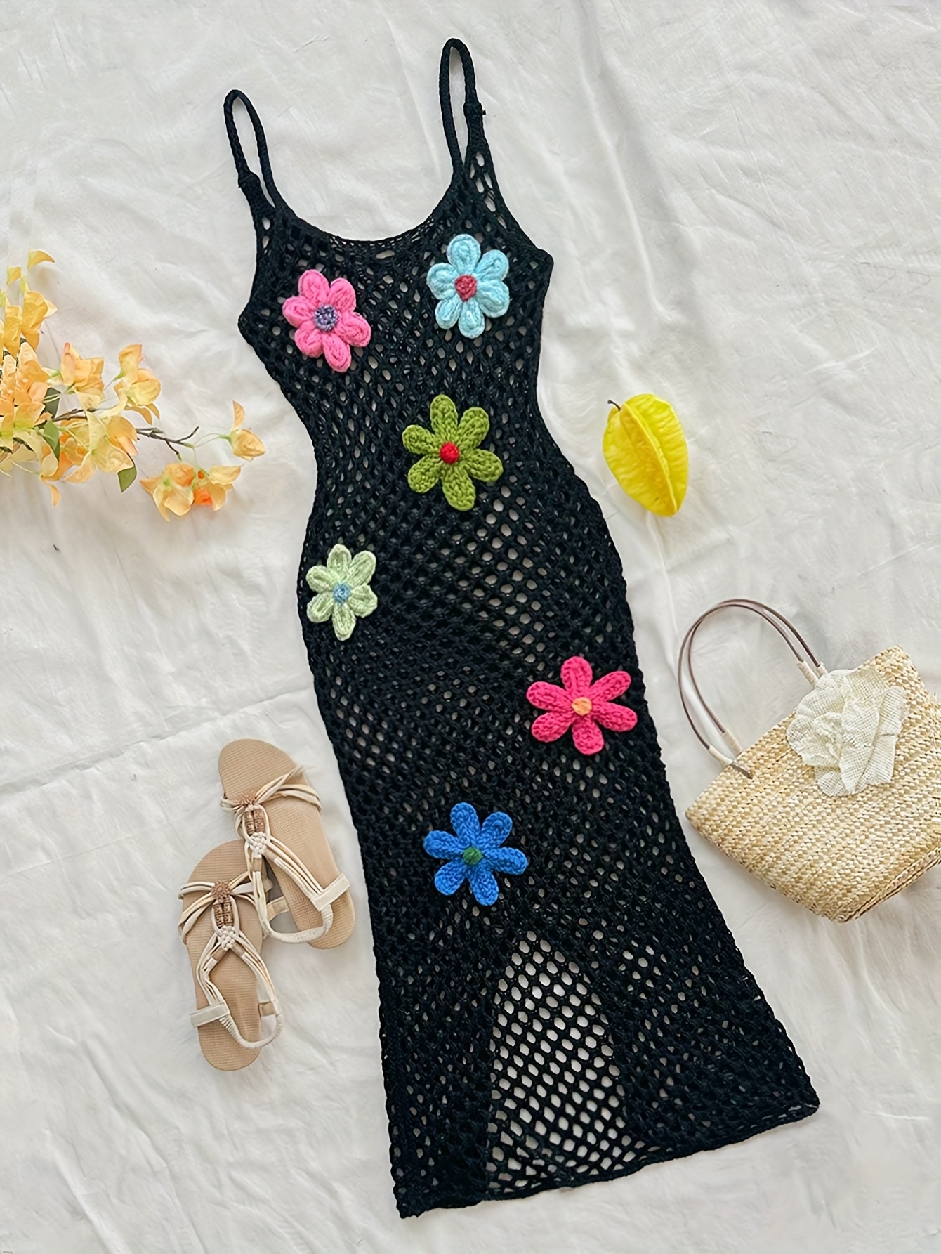 white christmas dresses Miracle Beaded Crochet Mini Dress main image 0