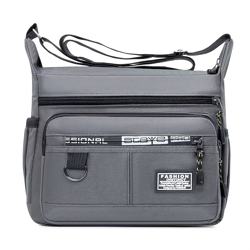 Image of Men's Large Capacity Chest Bag, With Side Pockets, Casual Shoulder Bag, Suitable For Travel And Outdoor Activities