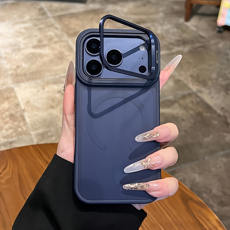 TEMU Phone Case - Orange See-through Matte Magnetic Phone Case Designed For Iphone 17 Pro Max And Compatible With Models 16, 15, 14, 13, 12, And 11