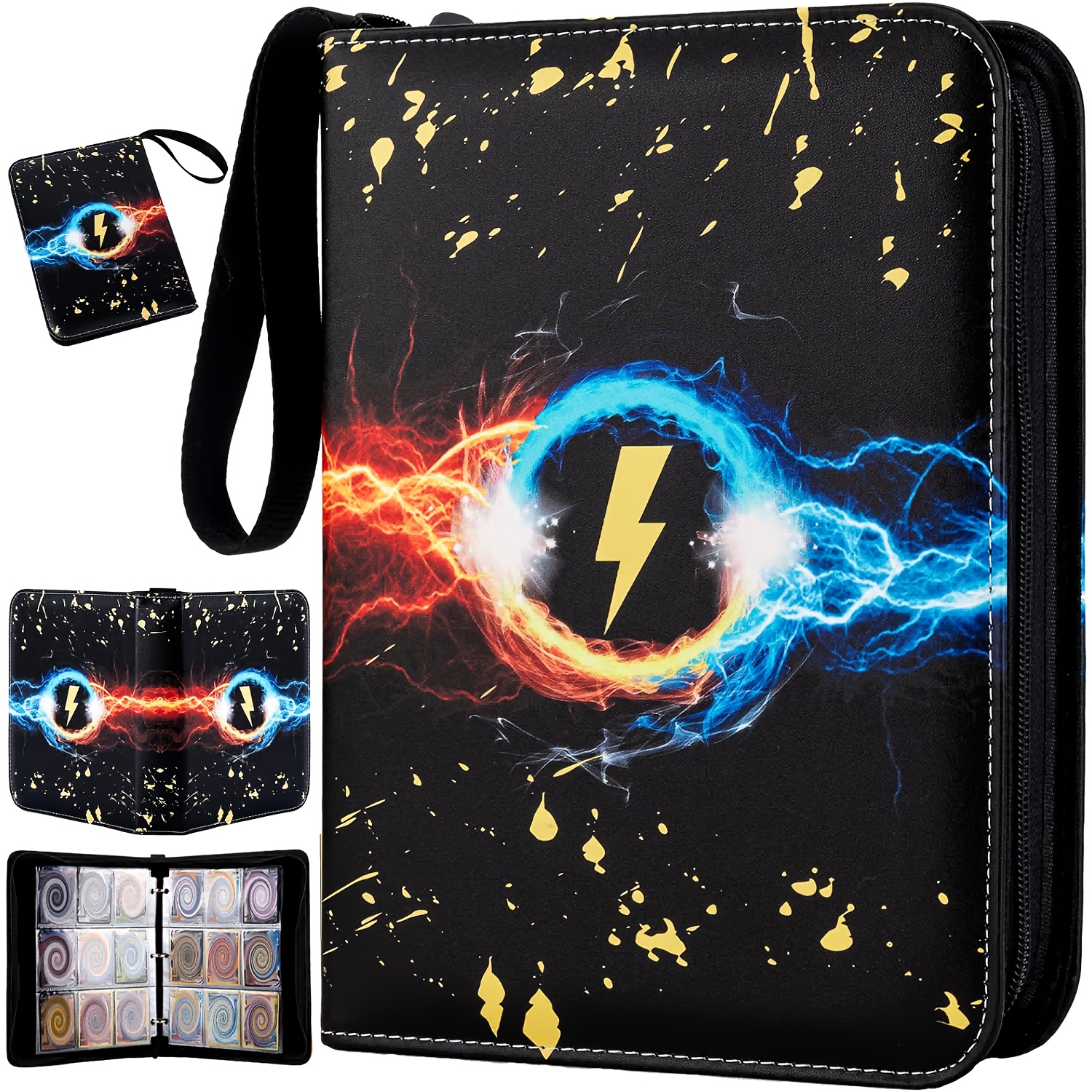Image of 9-pocket Card Binder, An Album With 900 Pockets And 50 Removable Sleeves Designed For Standard-sized Trading Cards, Perfect For Display And Storage