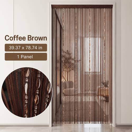 decorative beaded string curtain 100 x 200cm fringe doorway curtain room divider tassel for space home decor easy hanging bead curtain for bedroom living room closet hallway apartment dorm coffee shop wedding party