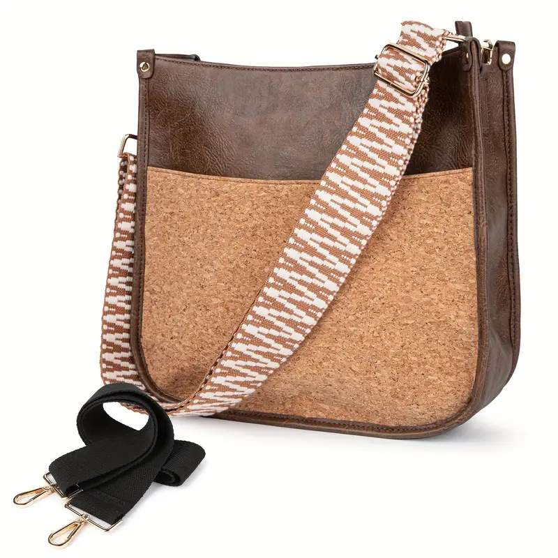 ROUROU Retro Women's Handbag - Hollow Design PU Leather Kiss Lock Closure, Adjustable Strap Shoulder/Crossbody Bag
