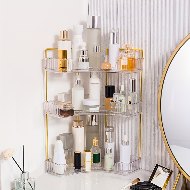 Corner Rack Makeup Organizer Square shaped Bathroom - Temu