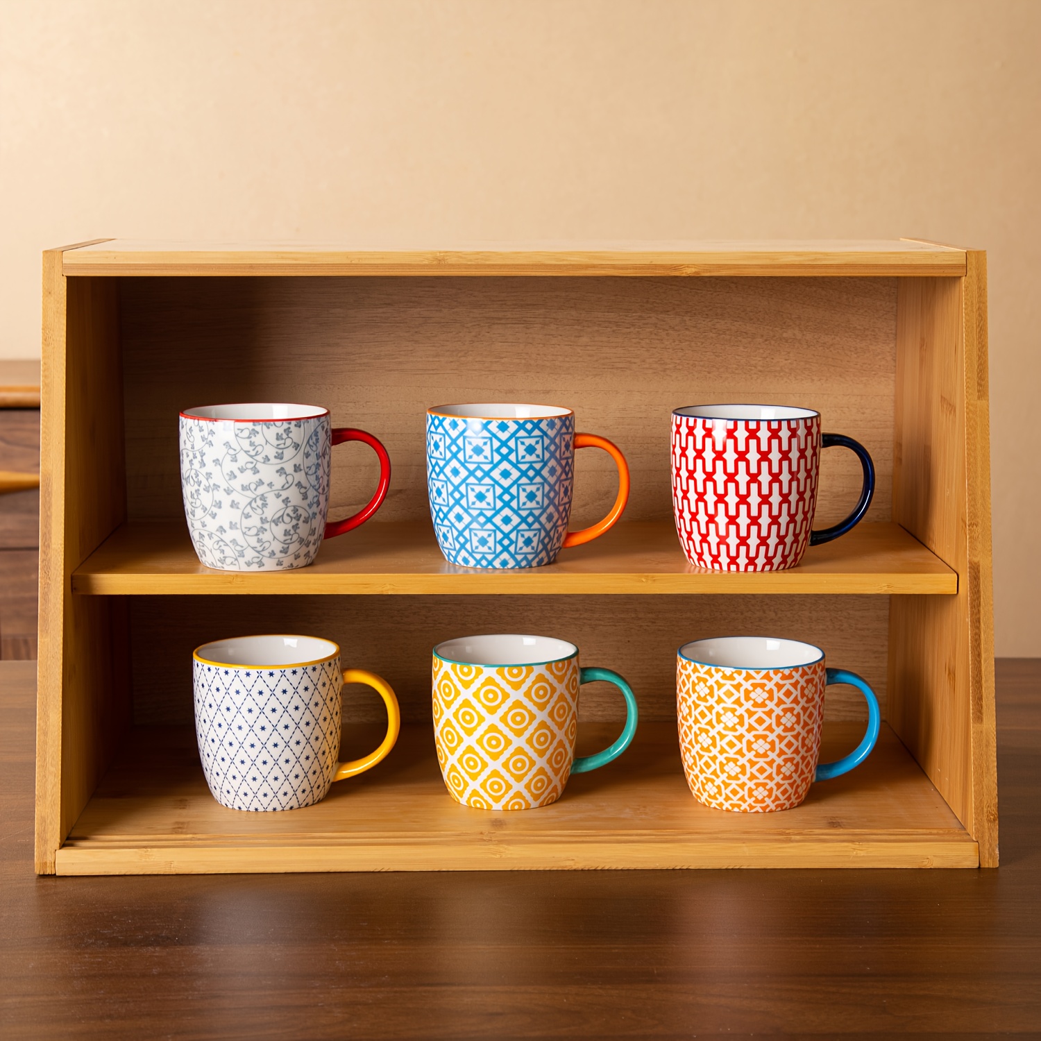 6pcs ceramic coffee mugs set 10 ounce large porcelain tea - Temu