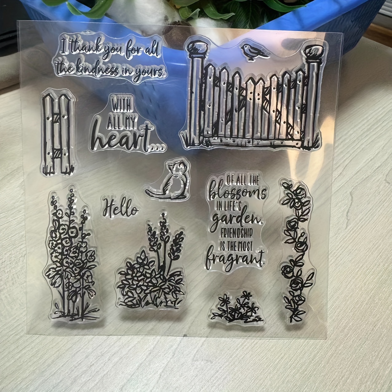 Birds On Branches Clear Rubber Stamps - Spring Animal Background Stamps For DIY Scrapbooking & Card Making