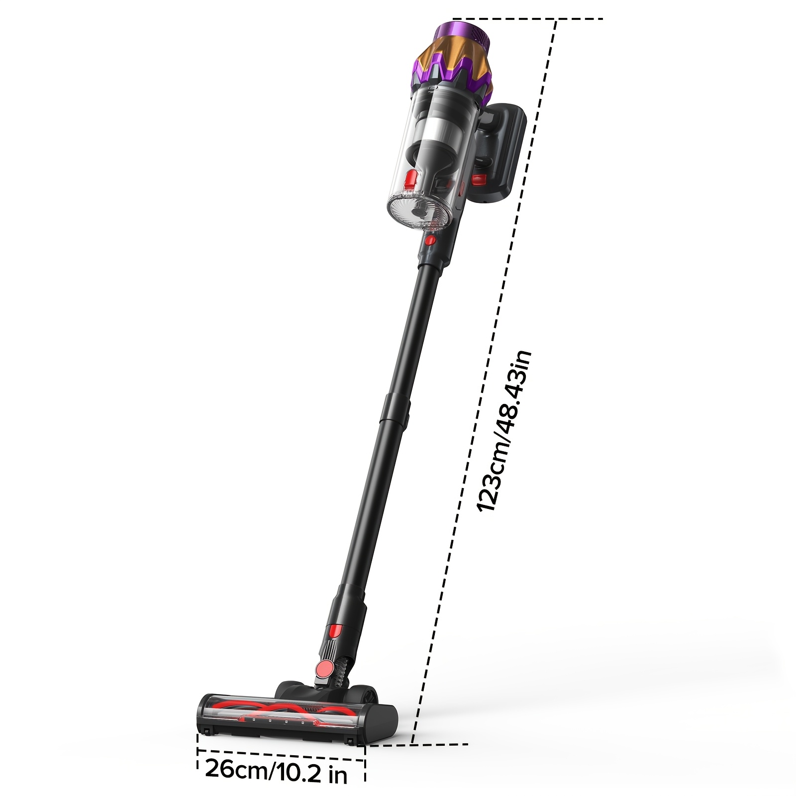 Image of Black 46000pa Vacuum Cleaner Cordless Lubluelu P6 Cordless Vacuum Cleaner , Powerful Cleaner, 50min /anti- Brush,, Lightweight, Wall-mounted Storage, Large Dust Cup Perfect For Pet Hair, Floor, Carpet