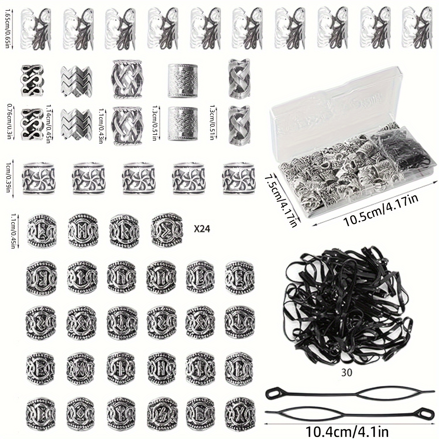   WIG 81pcs Viking     &   Ornaments   - Преміальні прикраси для   та аксесуари для дредів, прикраси для локів для жінок, аксесуари для плетіння, намистини для бороди для чоловіків, коси, локи, прикраси для любителів вікінгів, детальніше 1