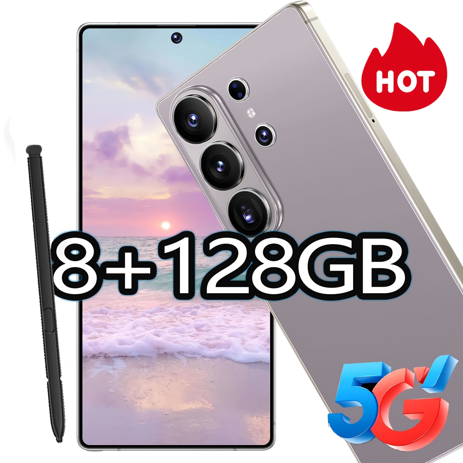 5g unlocked   phone 6 8 inch hd large screen 8gb   128gb storage extra large memory   dual standby long lasting battery fast charging   camera built in gps   stylus and earphones multiple colors  