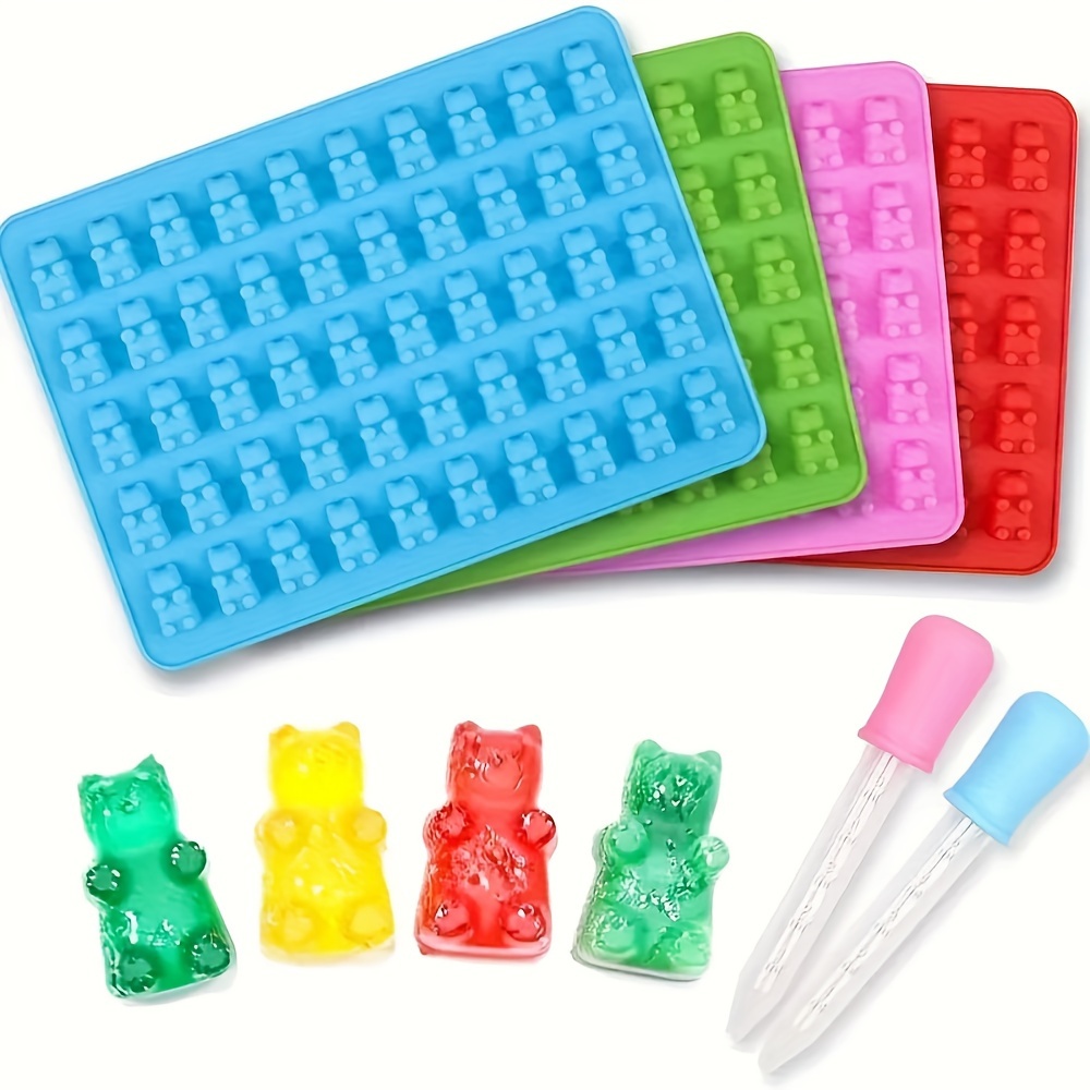 

1pc, Cartoon Bear Gummy Molds, Gummy Bear Mold, Mini Silicone Candy Mold, Chocolate Gummy Molds, Great For Diy Non-stick Silicone Mold