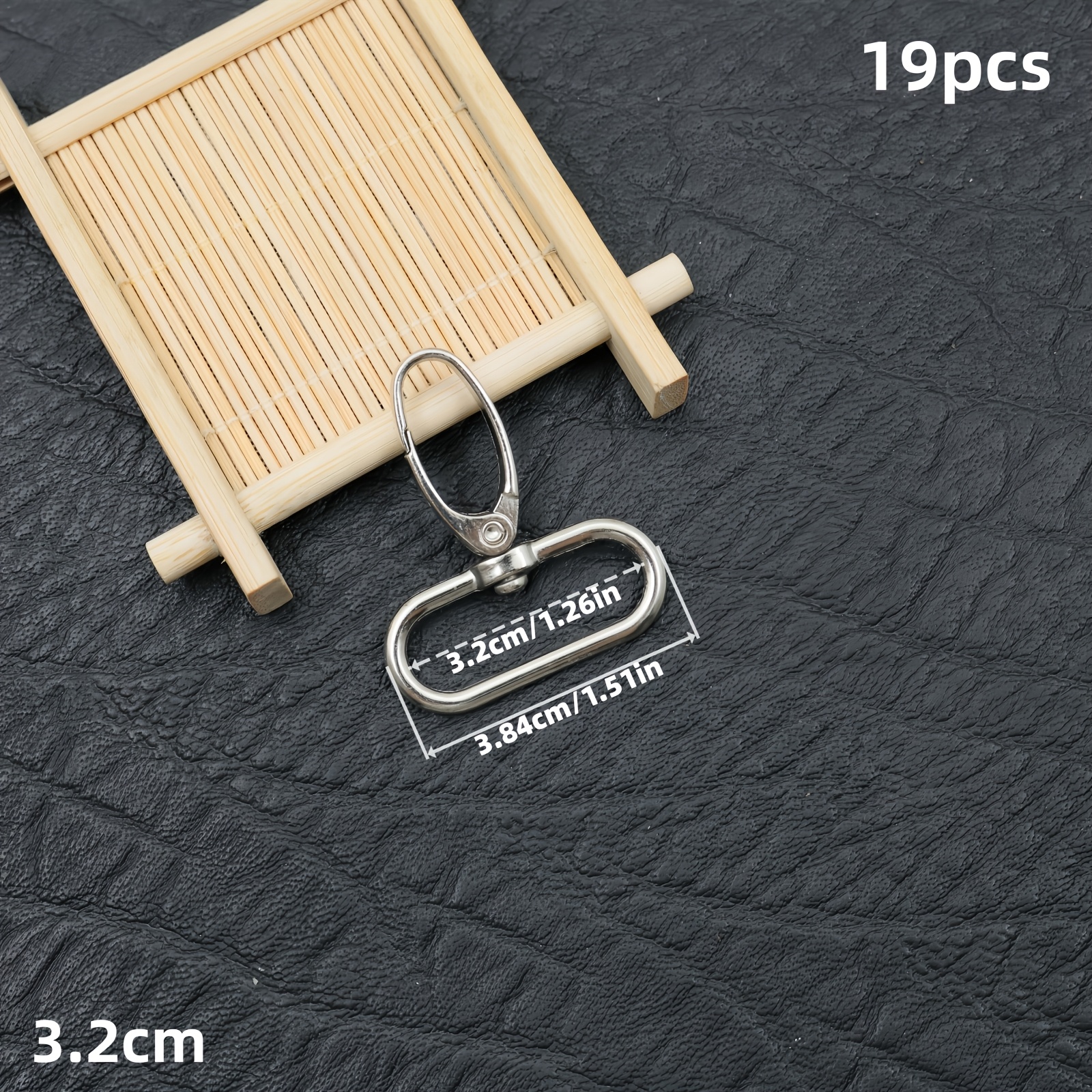 TEMU 19 pièces Mousquetons pivots en métal, Clips de pour porte-clés, Résistants à l' et robustes, Surface lisse, Convient pour la fabrication de